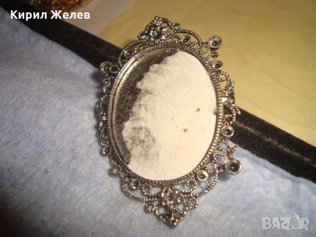 СРЕБРИСТ ВИНТИДЖ АРТ-ДЕКО СТИЛ МЕДАЛЬОН - РАМЧИЦА за СНИМКА 57691, снимка 3 - Колиета, медальони, синджири - 36095025