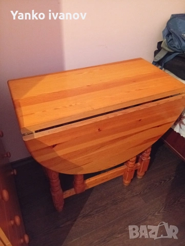 Дървена згаваъма маса, снимка 7 - Маси - 53233911