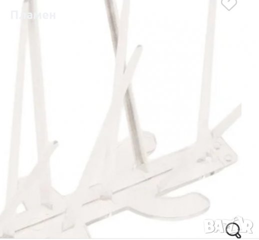 Пластмасови шипове против птици прозрачни 25x3.5x11 см, снимка 2 - Други - 35966266