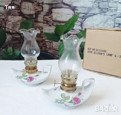 Порцеланови газени лампи , снимка 3 - Антикварни и старинни предмети - 56151995