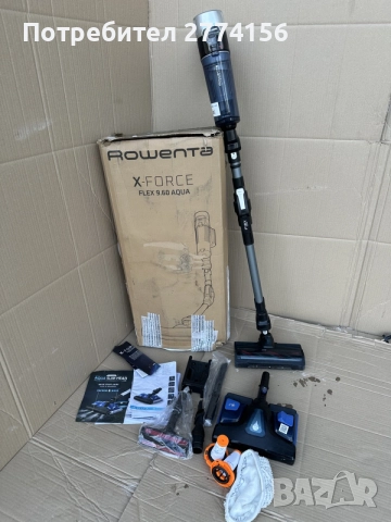ROWENTA X-FORCE FLEX 9.60 AQUA RH20C2WO – ВЕРТИКАЛНА БЕЗЖИЧНА ПРАХОСМУКАЧКА 2 В 1