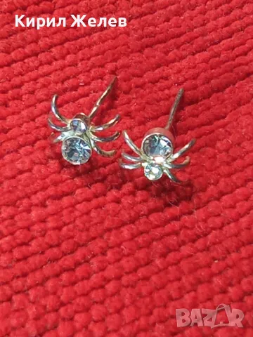 НЕЖНИ ФИГУРАЛНИ СКЪПОЦЕННИ ОБЕЦИ ПАЯЧЕТА БЛАГОРОДНА СТОМАНА с БЯЛА ПОЗЛАТА и ЦИРКОНИ 47508, снимка 8 - Обеци - 49551516