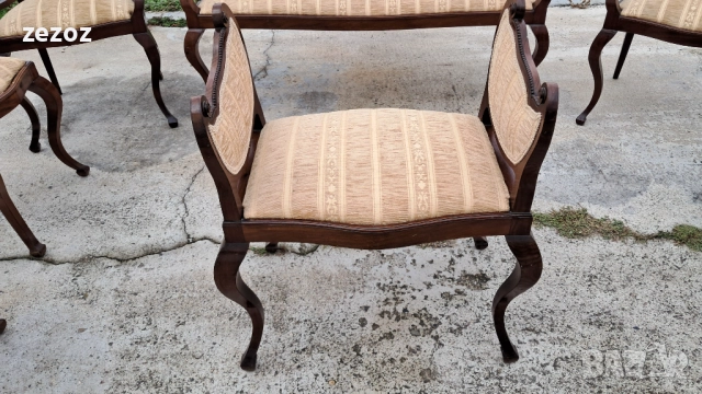 Ретро комплект за трапезария махагон, снимка 4 - Дивани и мека мебел - 52236226