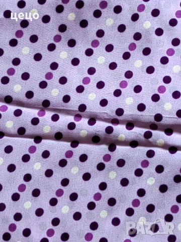 Продавам лилав плат на точки воал