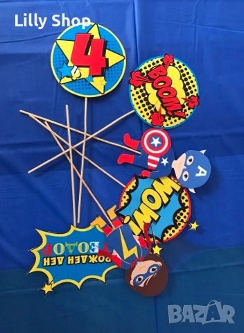Покани, банер за рожден ден, Супер герои  / Super Heroes, снимка 6 - Покани - 53188668