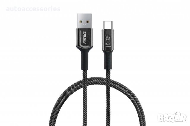 3000052651 Кабел за телефон USB + USB-C 100cm FullLINK UC-9 02526, снимка 1