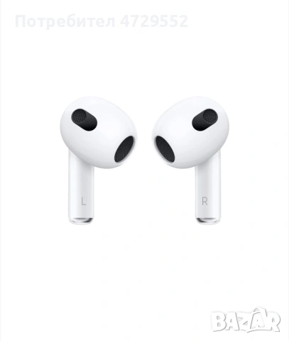 Продавам Слушалки Apple AirPods 3 (2022), Lightning Charging Case, White, снимка 3 - Друга електроника - 53378171