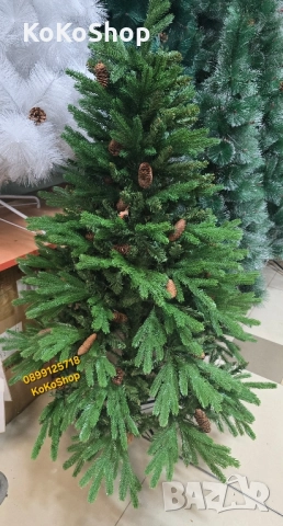 Изкуствена елха с 2D и 3D клони-180 см./реалистична луксозна елха, снимка 2 - Декорация за дома - 52053906