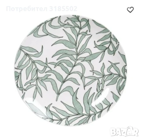 Порцеланова чиния с пластмасова поставка 19см, Листа 2, снимка 7 - Чинии - 51392421