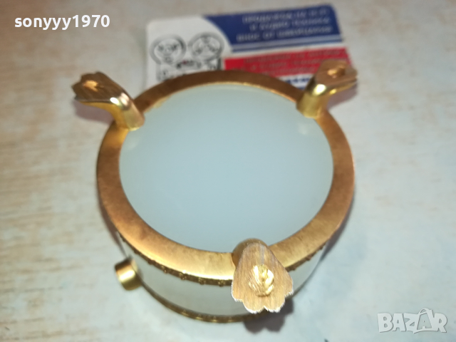 ПЕПЕЛНИК ОТ ГЕРМАНИЯ С МЕДЕН ОБКОВ 1003241535, снимка 12 - Антикварни и старинни предмети - 44698013