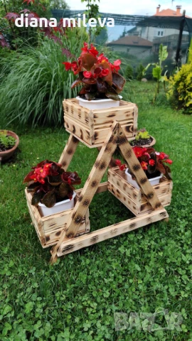 Дървен цветарник!, снимка 15 - Декорация за дома - 49970766