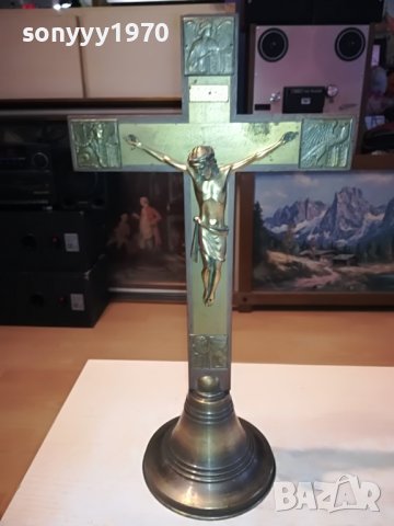 ГОЛЯМ КРЪСТ С ХРИСТОС ОТ ГЕРМАНИЯ 2801231442L, снимка 6 - Антикварни и старинни предмети - 39465208