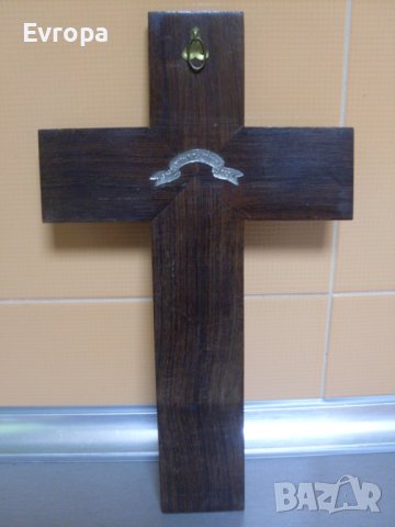 Дървен кръст- разпятие., снимка 3 - Антикварни и старинни предмети - 42526092