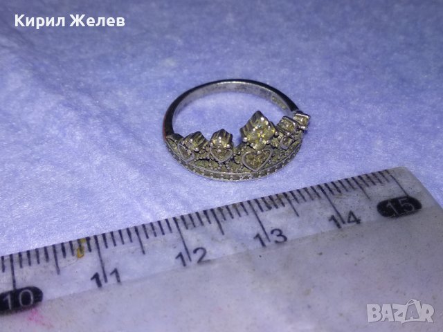 ИЗЯЩЕН ДИАМАНТЕН СРЕБЪРЕН ФЕШЪН АРТ ПРЪСТЕН СРЕБРО 925 с ИСКРЯЩИ ЮВЕЛИРНО ФАСЕТИРАНИ КАМЪНИ 40507, снимка 3 - Пръстени - 42614195