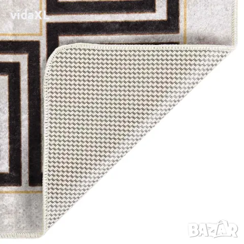 vidaXL Килим, миещ се, 190x300 см, светлобежов, снимка 6 - Килими - 56147107
