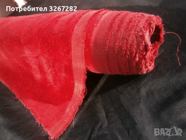Плюш.Червен,Покривка,Парадна,Соц., снимка 14 - Антикварни и старинни предмети - 53238039