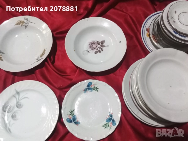 30 броя чинии български порцеланКитка , снимка 10 - Чинии - 52382828