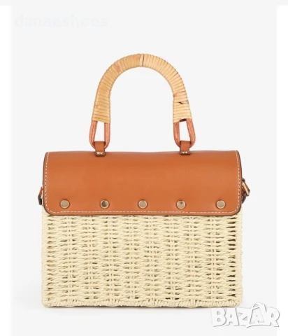 Чанти през рамо от ратан и кожа, снимка 9 - Чанти - 50625226