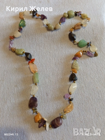 КОЛИЕ ПОЛУСКЪПОЦЕННИ КАМЪНИ РЕТРО СТИЛ НЕЖНО МНОГО КРАСИВО 52188