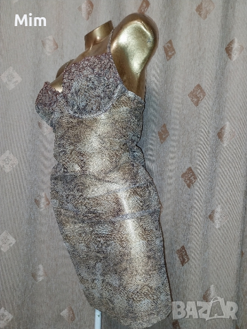 L /XL Кафява нощница змийски принт , снимка 4 - Нощници - 44833967