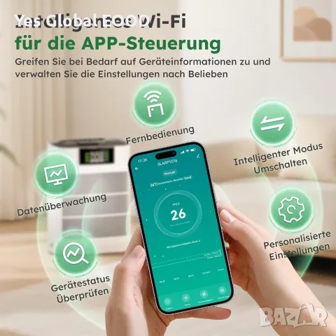 Пречиствател за въздух Alphaappliance HEPA Wi-Fi, снимка 5 - Други стоки за дома - 55747452