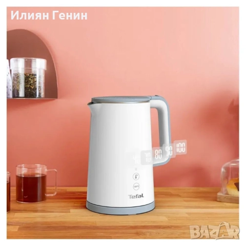 Електрическа кана Tefal Sense KO693110, 1800W, Капацитет 1.5 л, Цифров екран, снимка 5 - Кани - 52183483