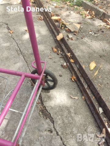 Стара сгъваема количка за багаж, снимка 3 - Антикварни и старинни предмети - 51624744