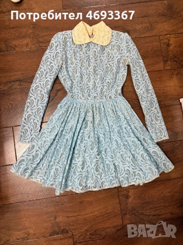 Уникат рокля с перли и дантела, размер S/M, снимка 4 - Рокли - 52909440