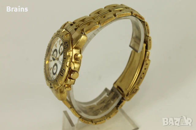 Мъжки Позлатен Кварцов Часовник CLAUDE VALENTINI Chronograph, снимка 5 - Мъжки - 50535188