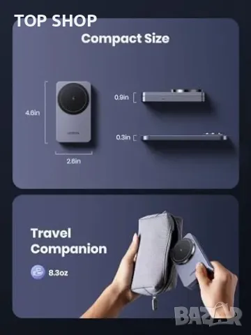 Ново UGREEN 15W безжично зарядно Qi стойка станция за iPhone и AirPods, снимка 5 - Аксесоари за Apple - 49249311