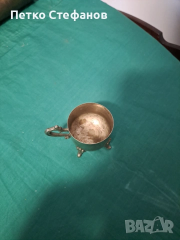 Посребрена каничка за сметана или мляко