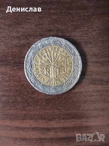 2 евро Франция 1999г., снимка 3 - Нумизматика и бонистика - 53266841