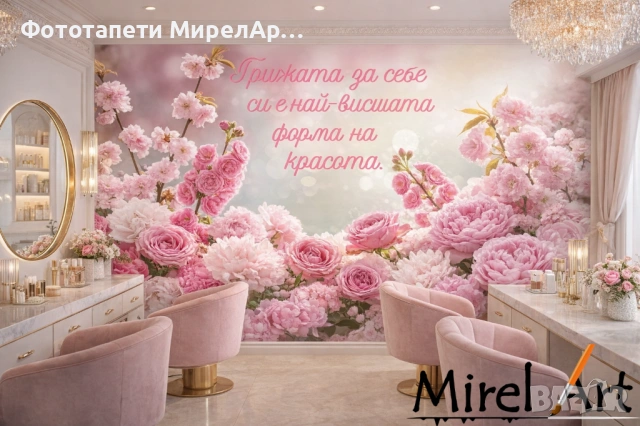 Фототапет с послание за бутик за красота
