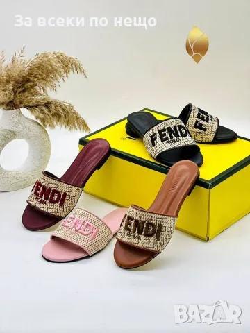 Fendi Дамски Чехли Фенди - Различни Цветове Код SEM-289, снимка 2 - Чехли - 55782869