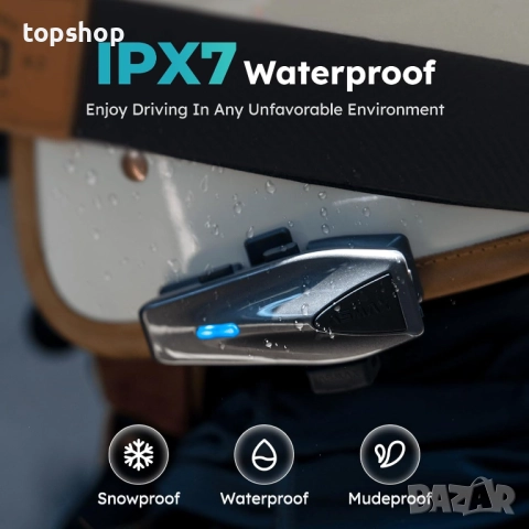 Чисто нови 2 броя ASMAX S1 MESH комуникационни системи за мотоциклети за 8 човека едновременно ..., снимка 9 - Аксесоари и консумативи - 52571824