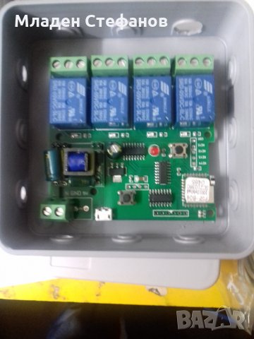 4 канален WIFI модул за управление на 4 броя електрически врати, щори и други със смартфон, снимка 2 - Друга електроника - 33948257