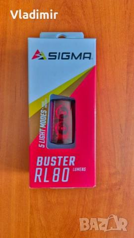Преден фар Sigma Buster RL80, снимка 2 - Аксесоари за велосипеди - 53666798