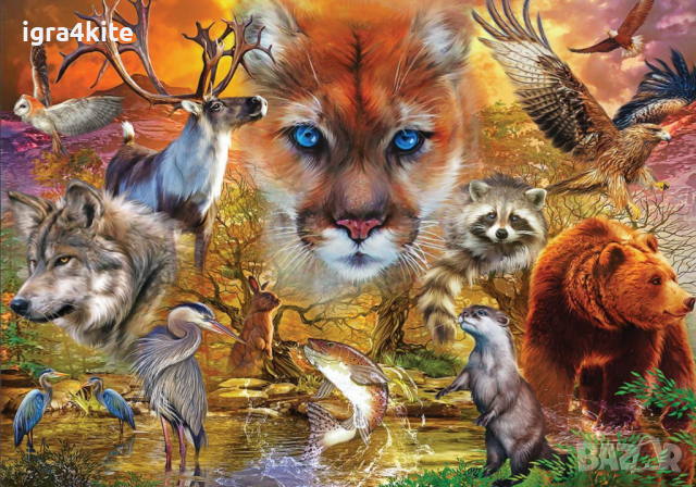 Пъзел 1000 части  North American Animals  puzzles