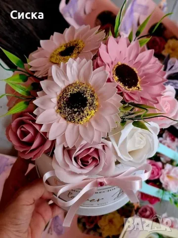 Луксозна кутия със сапунени цветя