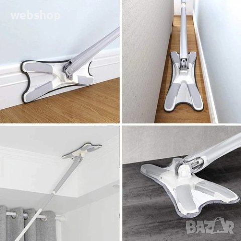 Моп с телескопична дръжка, TWIST AURORA, Изстискване от опашката, 130 см, 360 градуса, снимка 7 - Мопове, кофи, четки и метли - 40637174