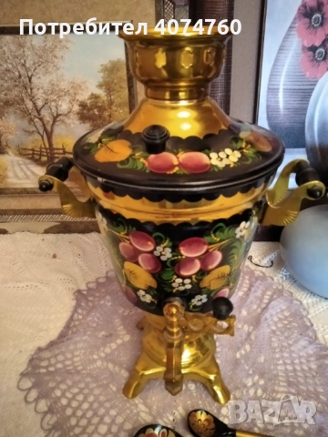 Рисуван самовар на ток, снимка 4 - Друга електроника - 53285041