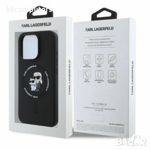 Оригинален кейс Karl Lagerfeld Silicone Karl and Choupette Heads MagSafe и Протектор За iPhone 16 Pr, снимка 4 - Калъфи, кейсове - 51961981