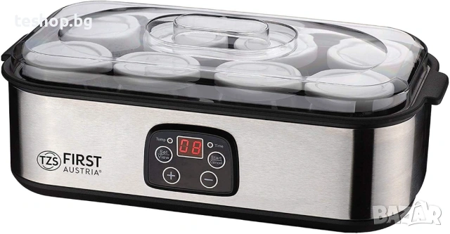 Уред за кисело мляко First Austria FA-5120-2, дигитален, 8 чаши, 190ml