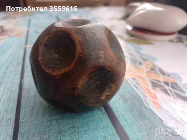 декоративна масивна дървена топка от Индонезия, снимка 2 - Декорация за дома - 40515172