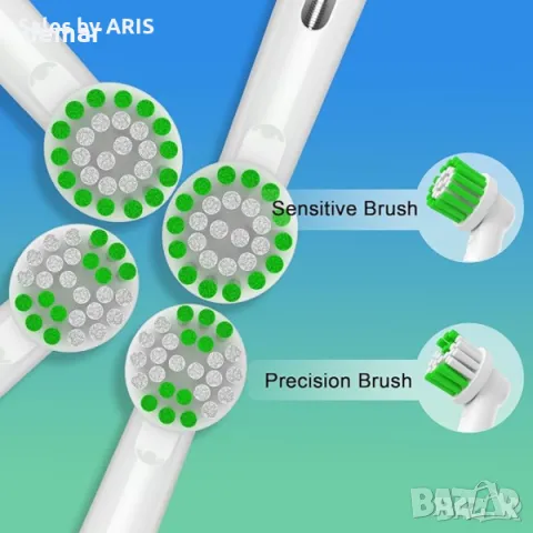 Резервни глави за четки за зъби Wetqaip съвместими с Braun, 16 броя, бели, снимка 3 - Други - 49915820