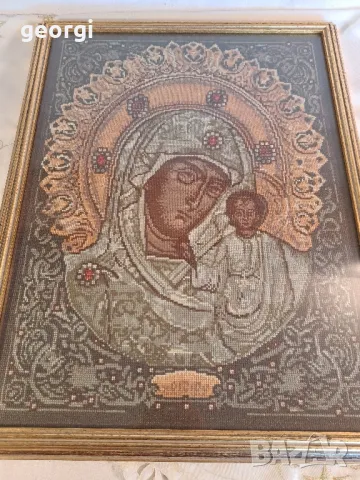 гоблен Казанската Мадона , снимка 7 - Гоблени - 49663634