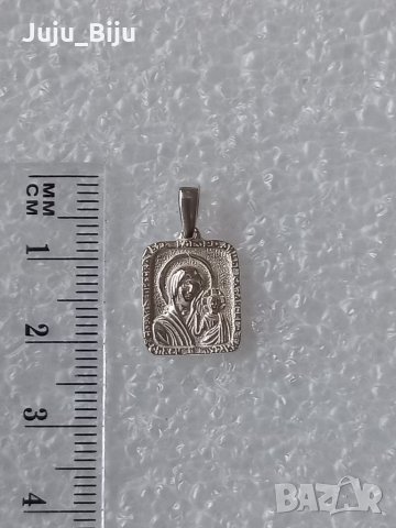 Сребърен медальон Св. Богородица. 