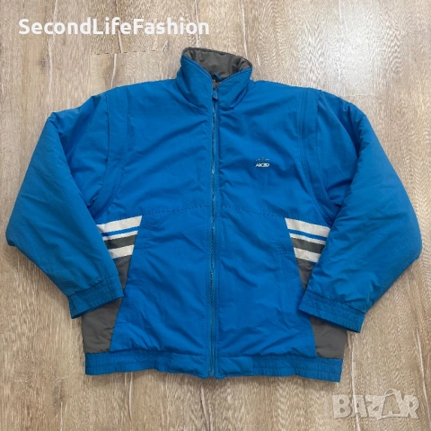 Винтидж яке Akzo от 80-те години, 20-годишен юбилей, мъжко свалящи се ръкави размер L