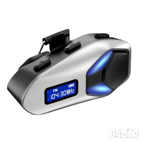 Bluetooth интерком за мото каска с FM радио и 40 часа работа