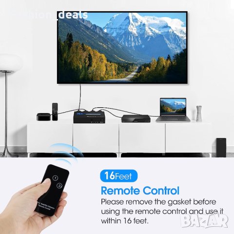 Нов HDMI превключвател за Fire Stick HDTV PS4/5 игра Конзоли компютър, снимка 3 - Друга електроника - 41465403